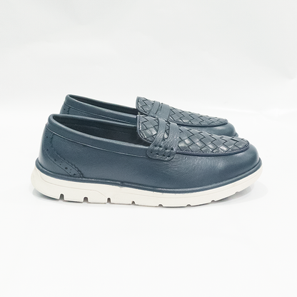 BraidFlex Braided Leather Sneaker | Blue | MCS-01BL