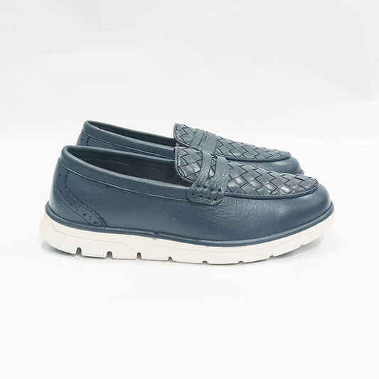 BraidFlex Braided Leather Sneaker | Blue | MCS-01BL