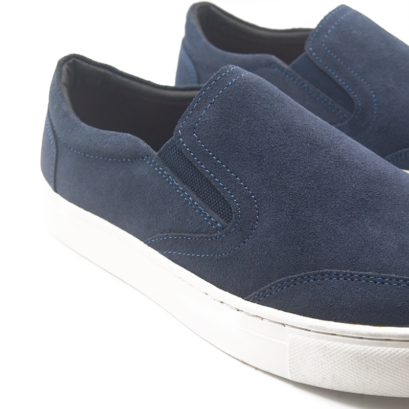 Monaco Ease Suede Leather Sneaker | Navy Blue | MZS-1BL