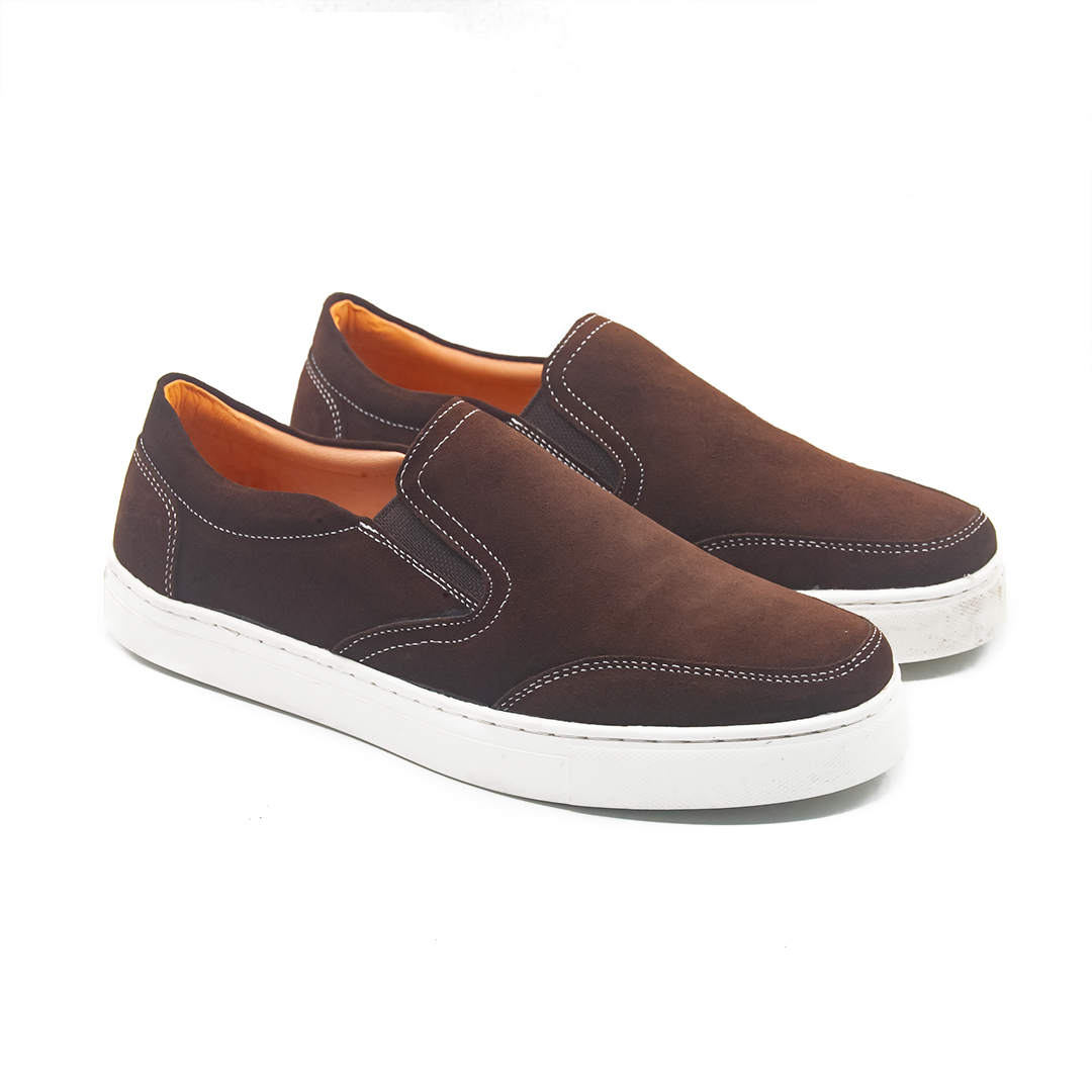 Monaco Ease Suede Leather Sneaker | Coffee | MZS-1CF