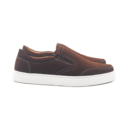 Monaco Ease Suede Leather Sneaker | Coffee | MZS-1CF