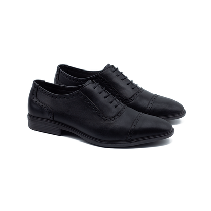 The Churchill | Handcrafted Oxford Shoe | Black | MCOX-21B