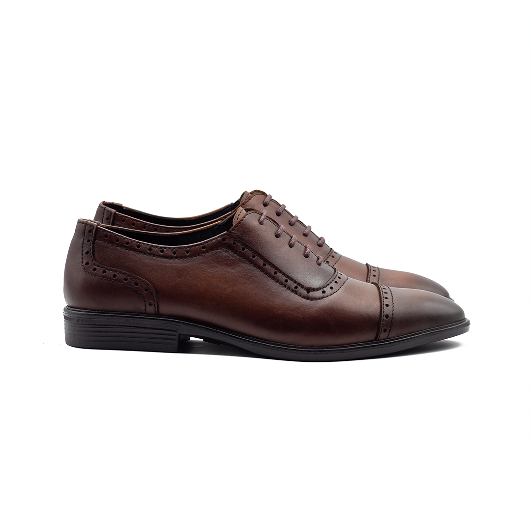 The Churchill | Handcrafted Oxford Shoe | Chocolate | MCOX-21C